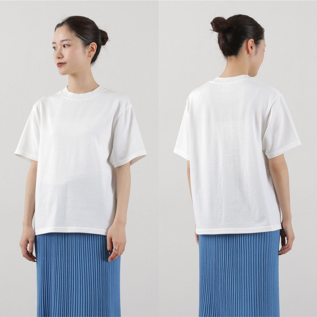 【20%OFF】YONETOMI NEW BASIC(ヨネトミニューベーシック) ヨコ 丸胴 ニットTシャツ
