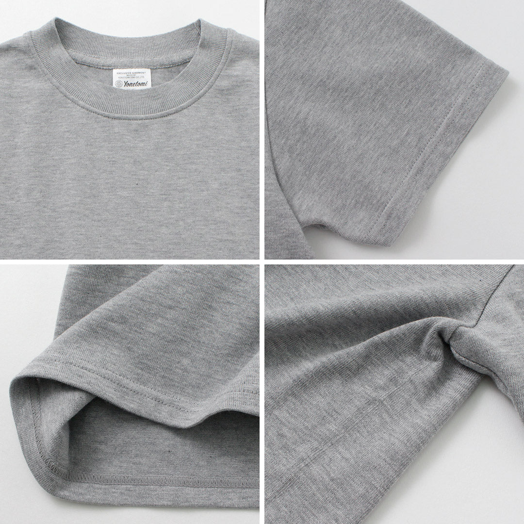 【20%OFF】YONETOMI NEW BASIC(ヨネトミニューベーシック) ヨコ 丸胴 ニットTシャツ