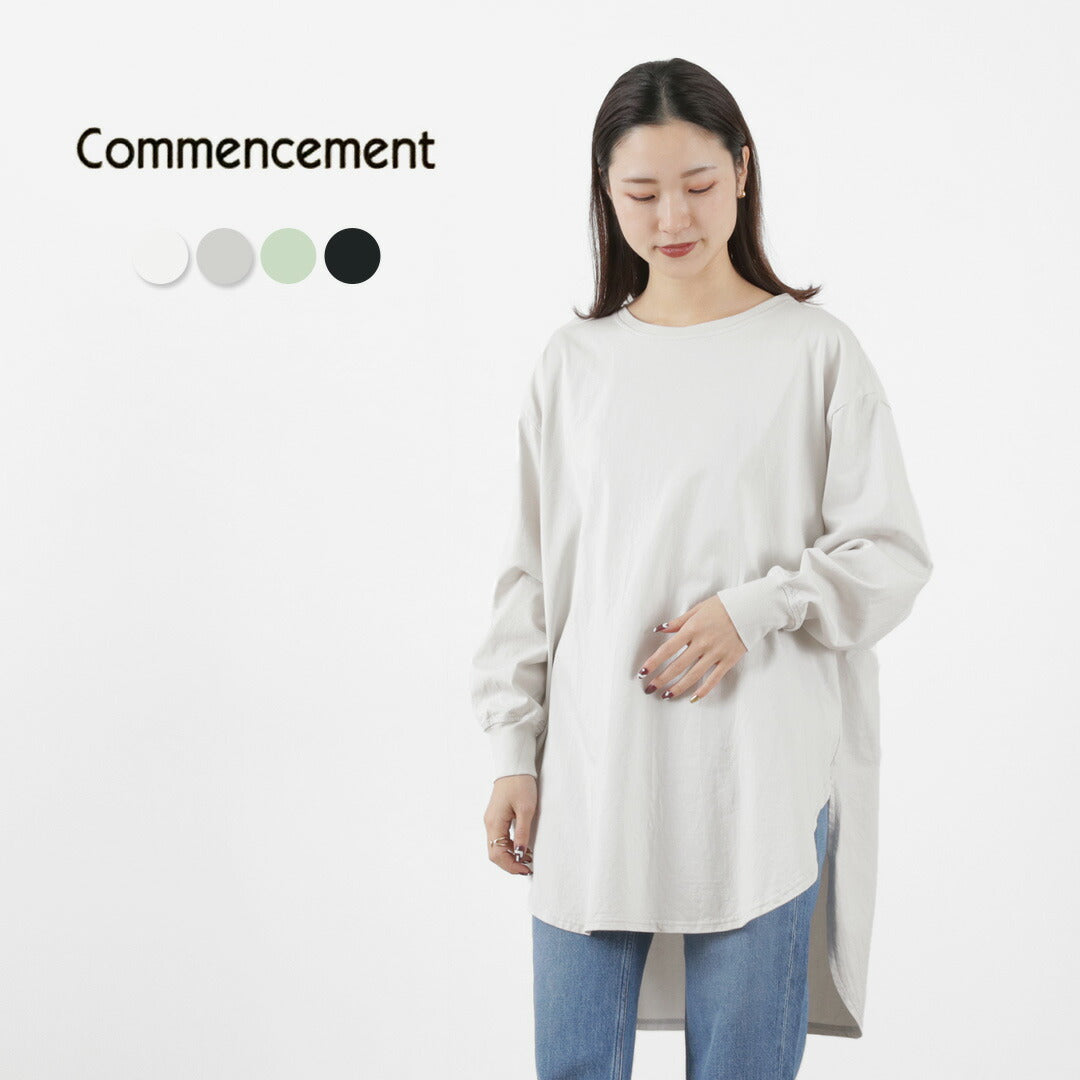 【50%OFF】COMMENCEMENT(コメンスメント) チュニック ロングスリーブTシャツ