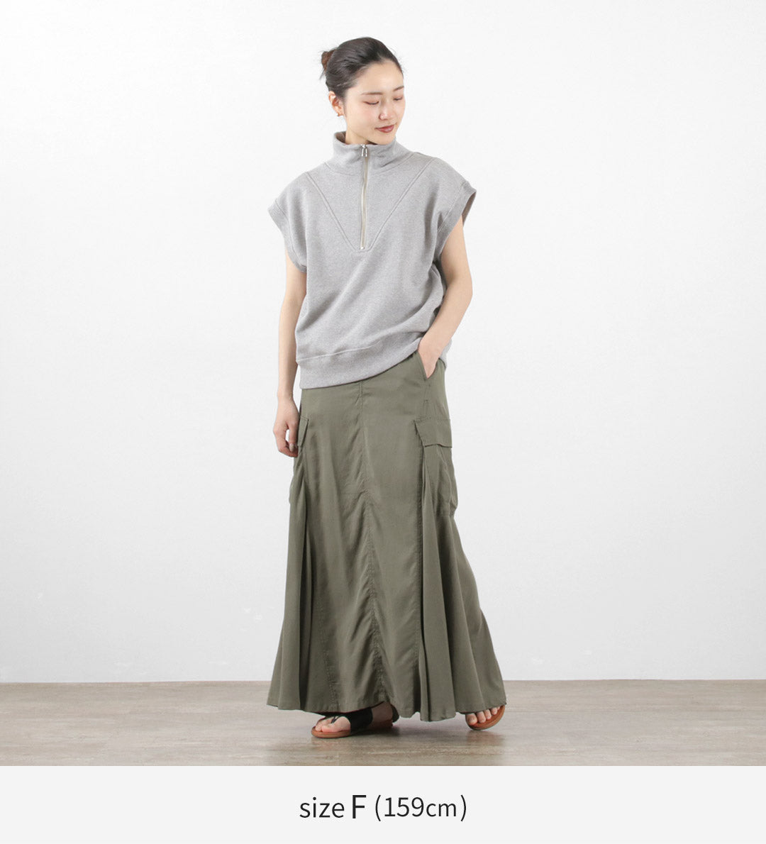 【50%OFF】THE FLATS(ザ フラッツ) ハイネック ジップベスト