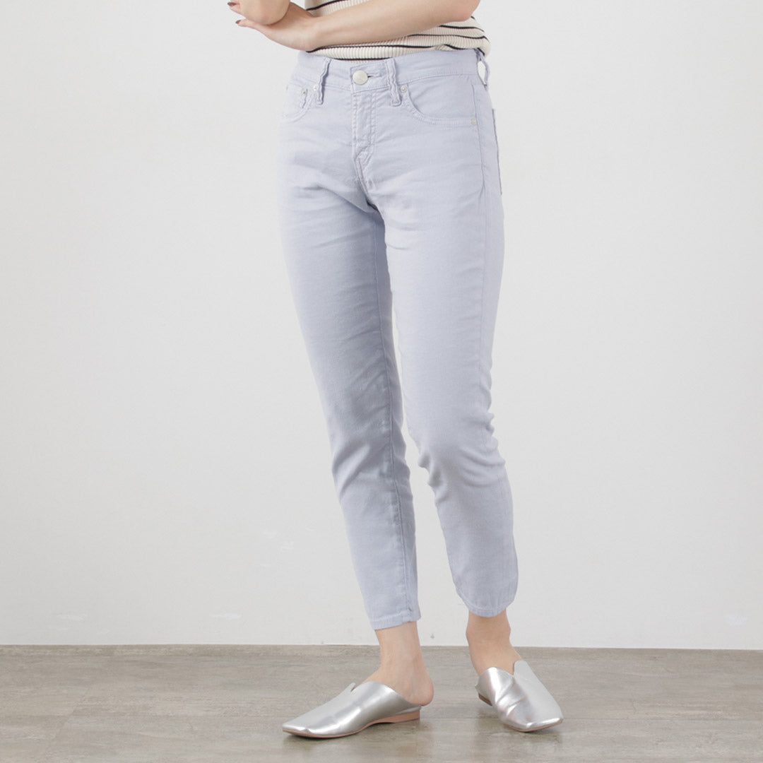 【50%OFF】RED CARD(レッドカード) 30thアニバーサリー ミッドライズ スリムテーパード リネン混ストレッチ