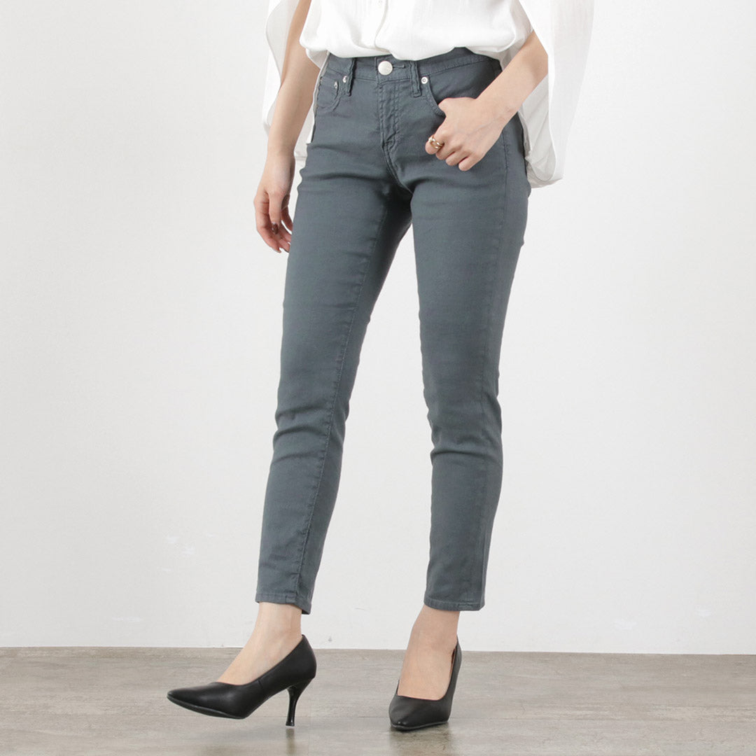 【50%OFF】RED CARD(レッドカード) 30thアニバーサリー ミッドライズ スリムテーパード リネン混ストレッチ