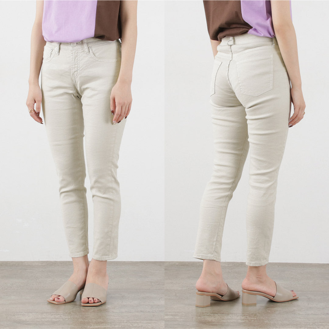 【50%OFF】RED CARD(レッドカード) 30thアニバーサリー ミッドライズ スリムテーパード リネン混ストレッチ