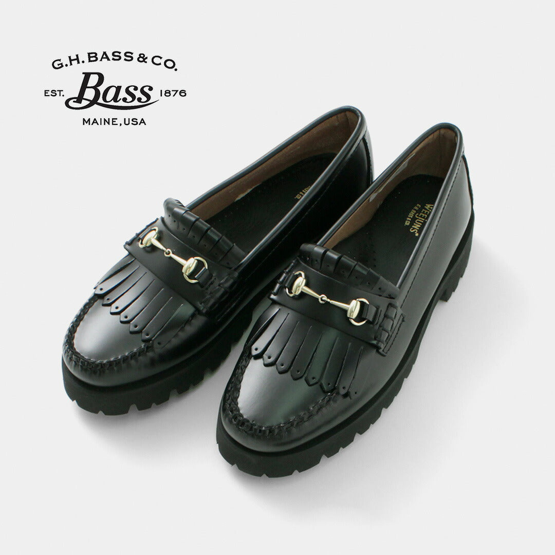 【30%OFF】G.H.BASS(ジーエイチバス) WEEJUN 90S キルト&ビット ローファー 厚底