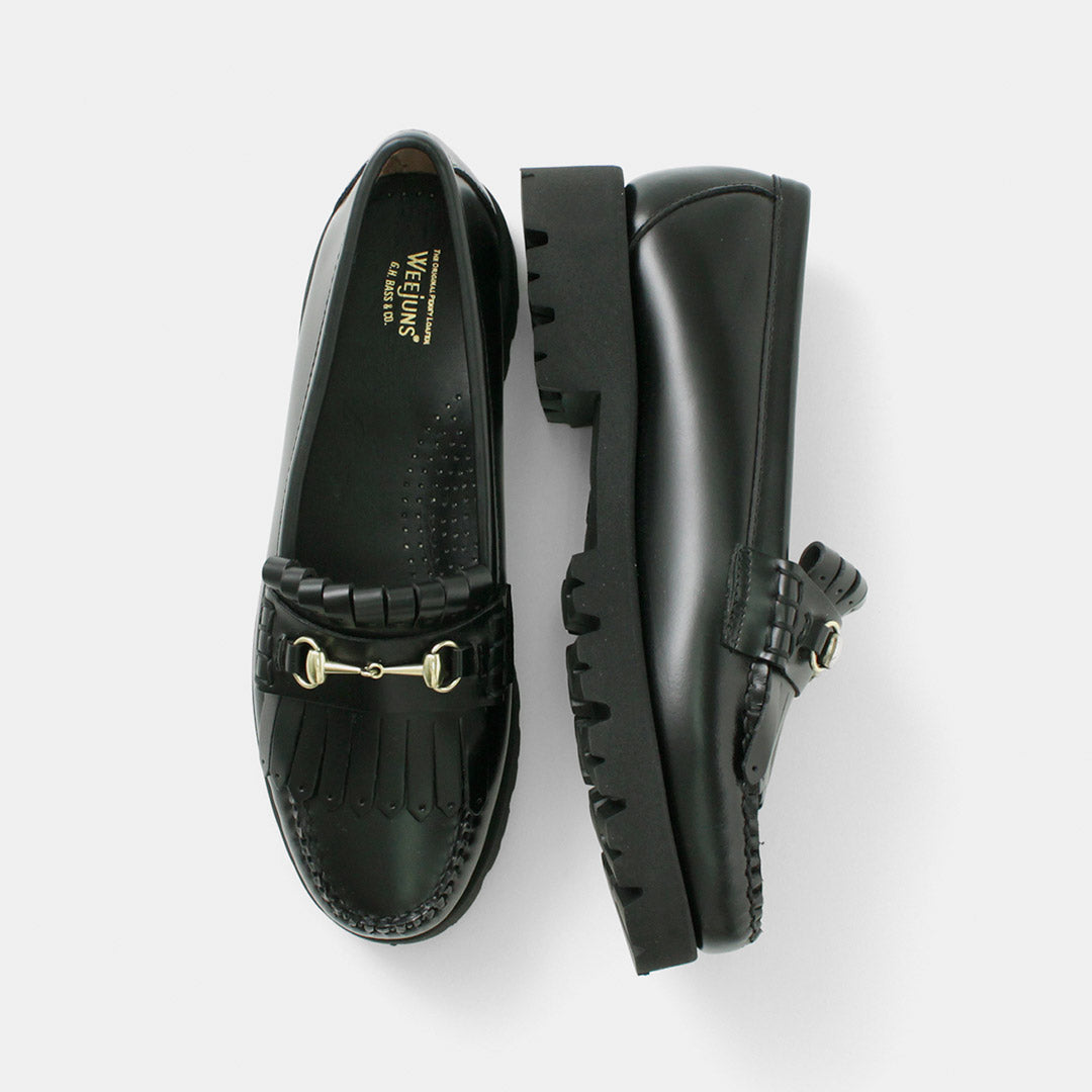 【30%OFF】G.H.BASS(ジーエイチバス) WEEJUN 90S キルト&ビット ローファー 厚底