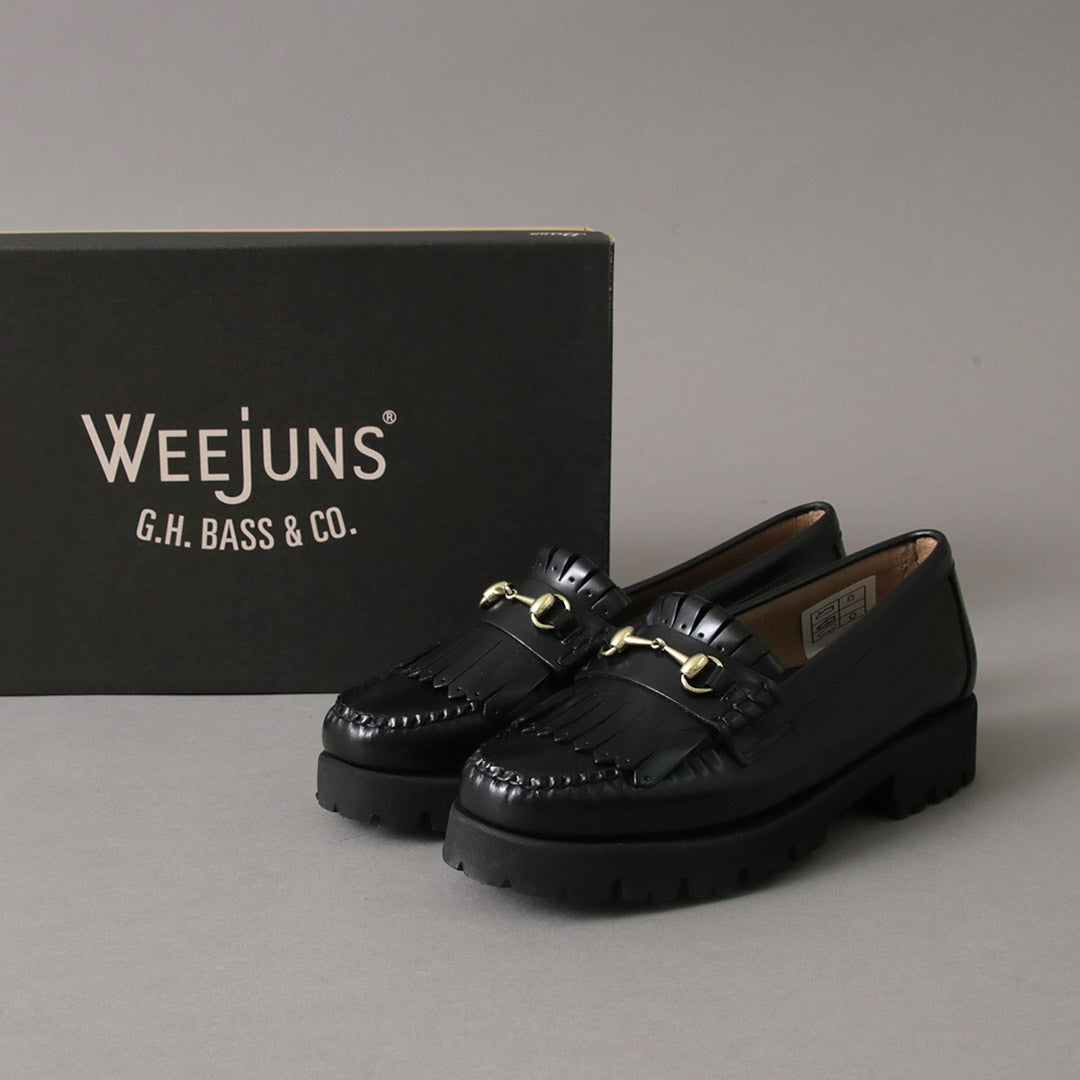 【30%OFF】G.H.BASS(ジーエイチバス) WEEJUN 90S キルト&ビット ローファー 厚底