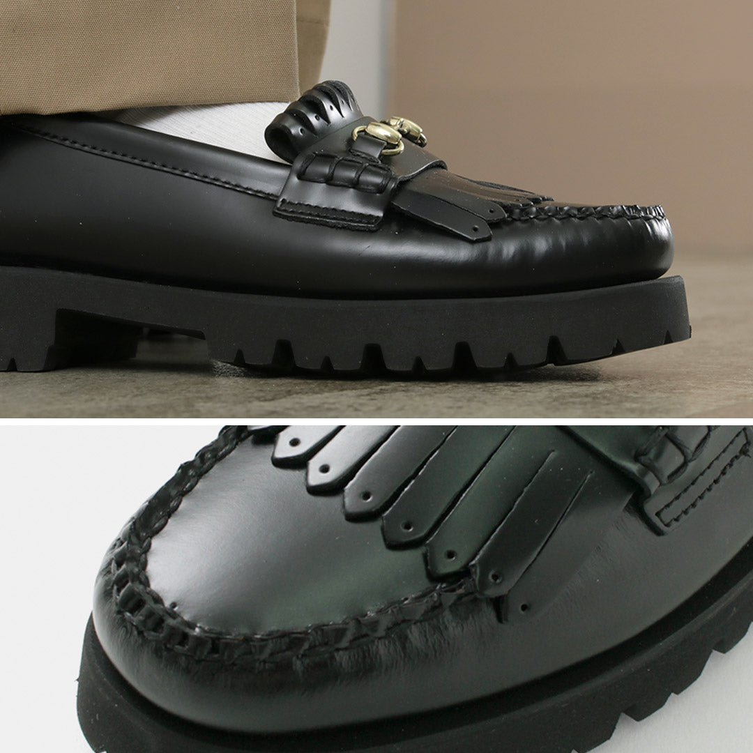 【30%OFF】G.H.BASS(ジーエイチバス) WEEJUN 90S キルト&ビット ローファー 厚底