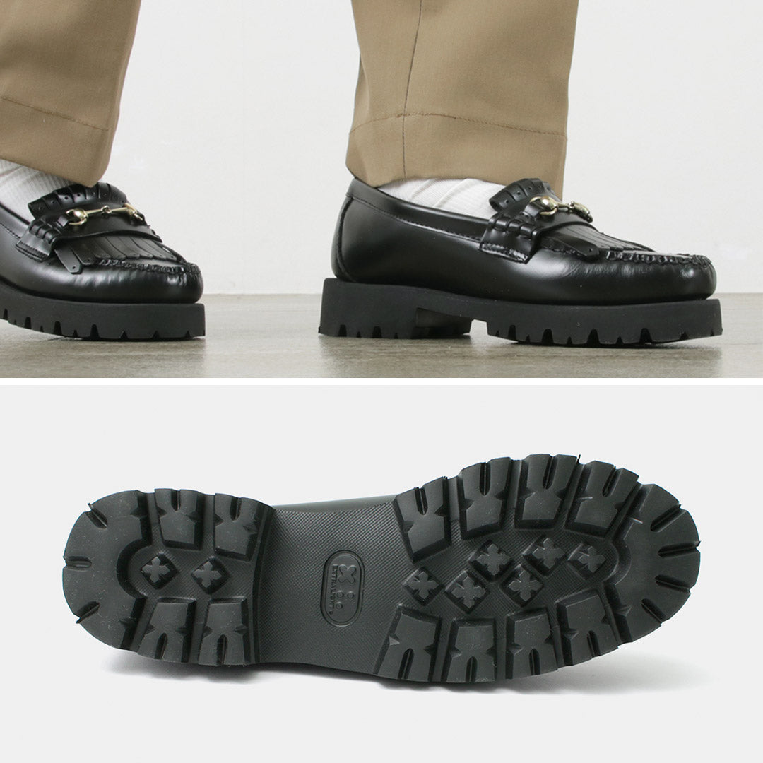 【30%OFF】G.H.BASS(ジーエイチバス) WEEJUN 90S キルト&ビット ローファー 厚底