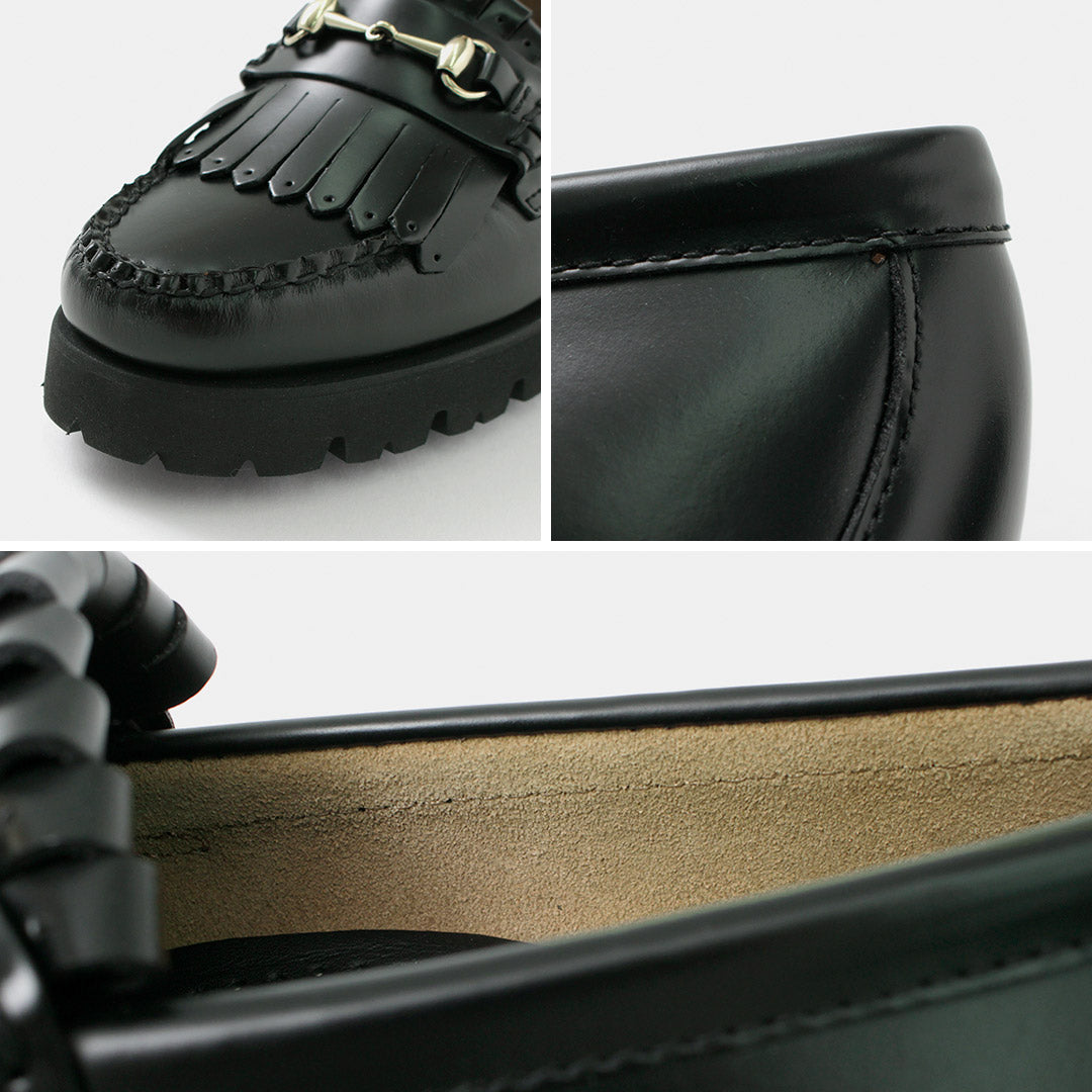 【30%OFF】G.H.BASS(ジーエイチバス) WEEJUN 90S キルト&ビット ローファー 厚底