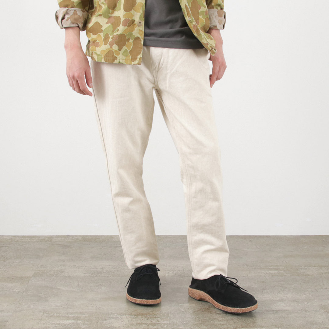 FOB FACTORY(FOBファクトリー) F0516 コットンヘンプ ヘリンボーン トラウザー