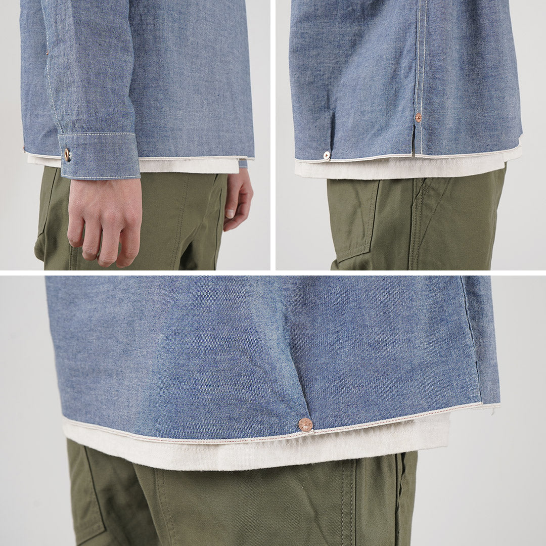 FOB FACTORY(FOBファクトリー) F3487 シャンブレー プルオーバーシャツ