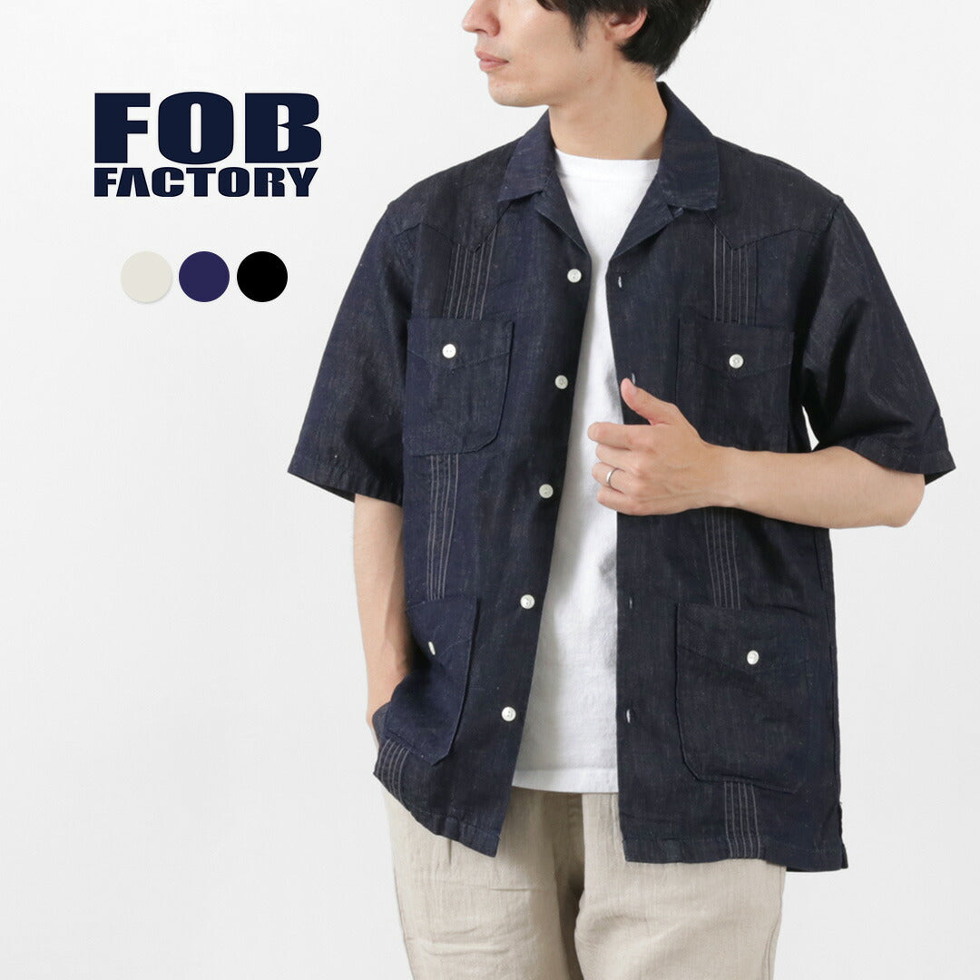 【30%OFF】FOB FACTORY(FOBファクトリー) F3491 キューバシャツ