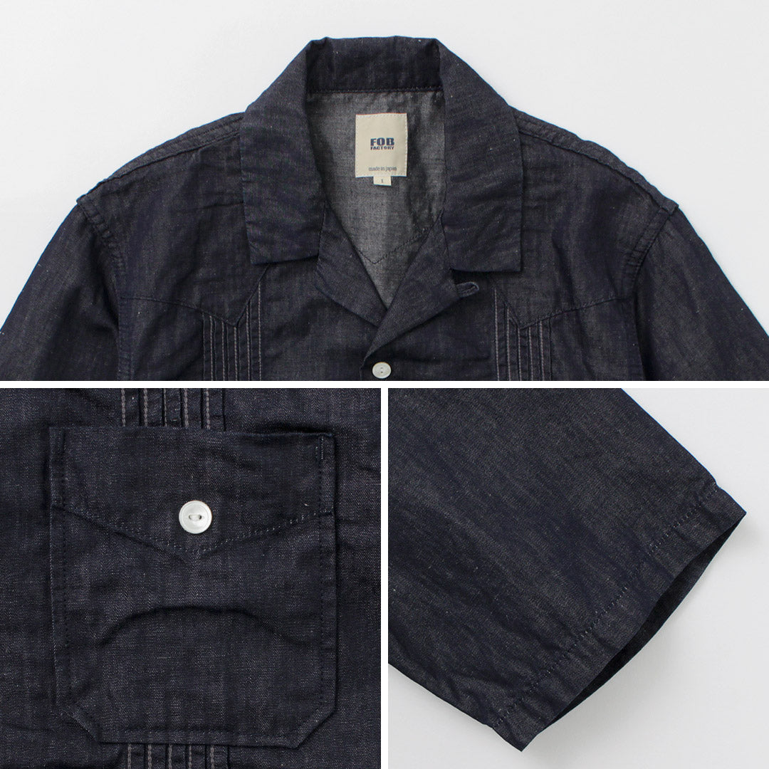 【20%OFF】FOB FACTORY(FOBファクトリー) F3491 キューバシャツ
