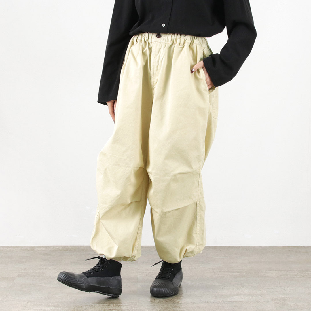 【50%OFF】HARVESTY(ハーベスティ) オーバーパンツ 60/2ギャバ / レディース ボトムス ワイド ゆったり 綿 コットン ミリタリー OVER PANTS【セール】