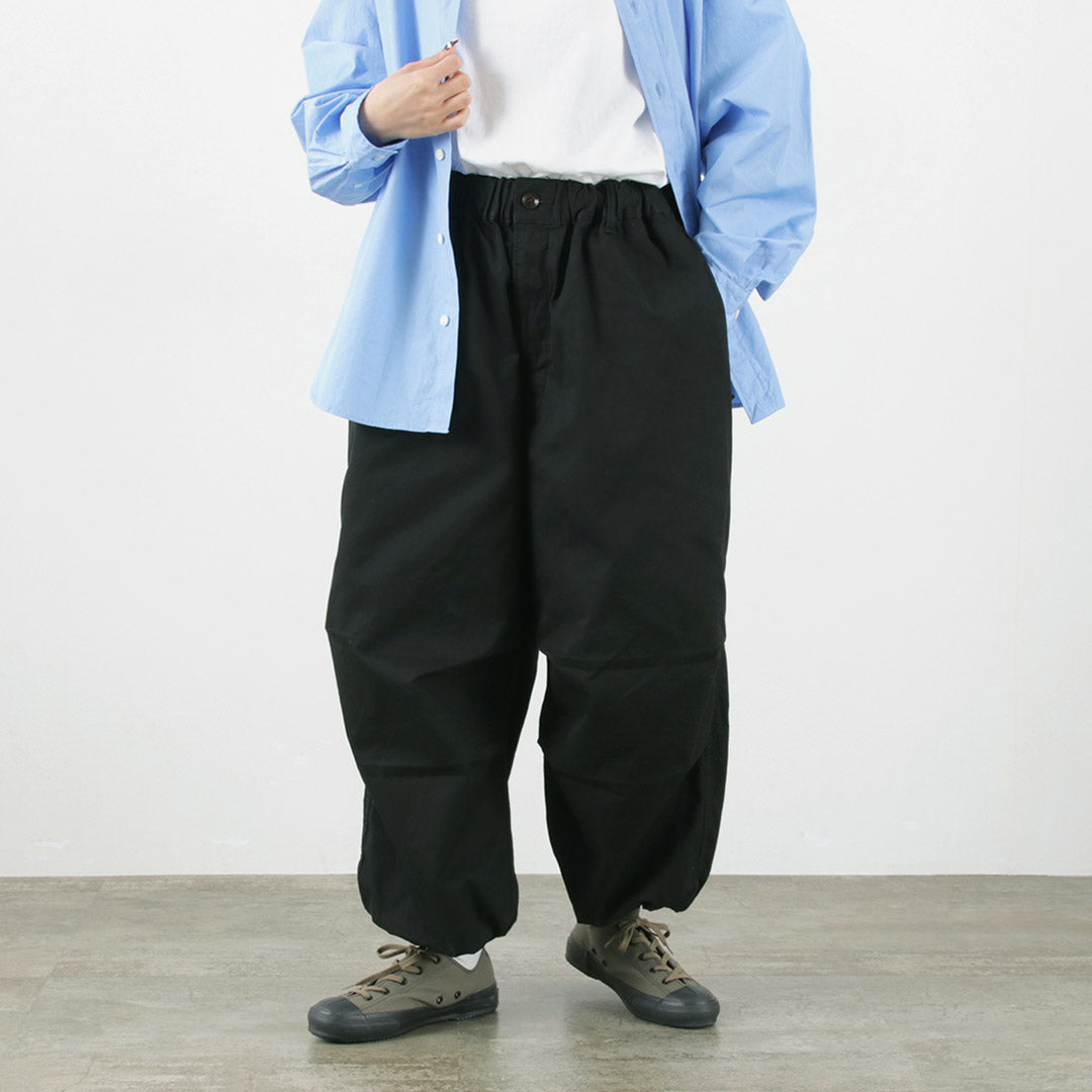 【50%OFF】HARVESTY(ハーベスティ) オーバーパンツ 60/2ギャバ / レディース ボトムス ワイド ゆったり 綿 コットン ミリタリー OVER PANTS【セール】