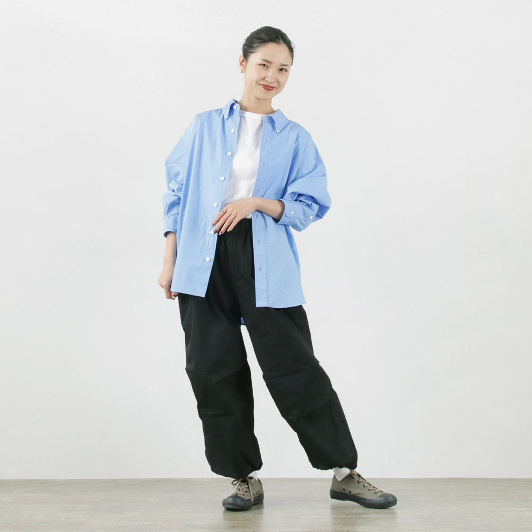 【50%OFF】HARVESTY(ハーベスティ) オーバーパンツ 60/2ギャバ / レディース ボトムス ワイド ゆったり 綿 コットン ミリタリー OVER PANTS【セール】