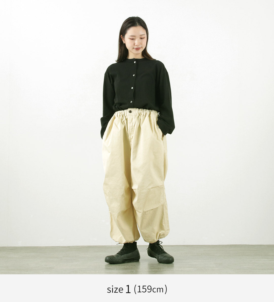 【50%OFF】HARVESTY(ハーベスティ) オーバーパンツ 60/2ギャバ / レディース ボトムス ワイド ゆったり 綿 コットン ミリタリー OVER PANTS【セール】