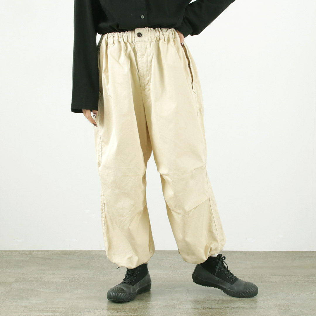 【50%OFF】HARVESTY(ハーベスティ) オーバーパンツ 60/2ギャバ / レディース ボトムス ワイド ゆったり 綿 コットン ミリタリー OVER PANTS【セール】