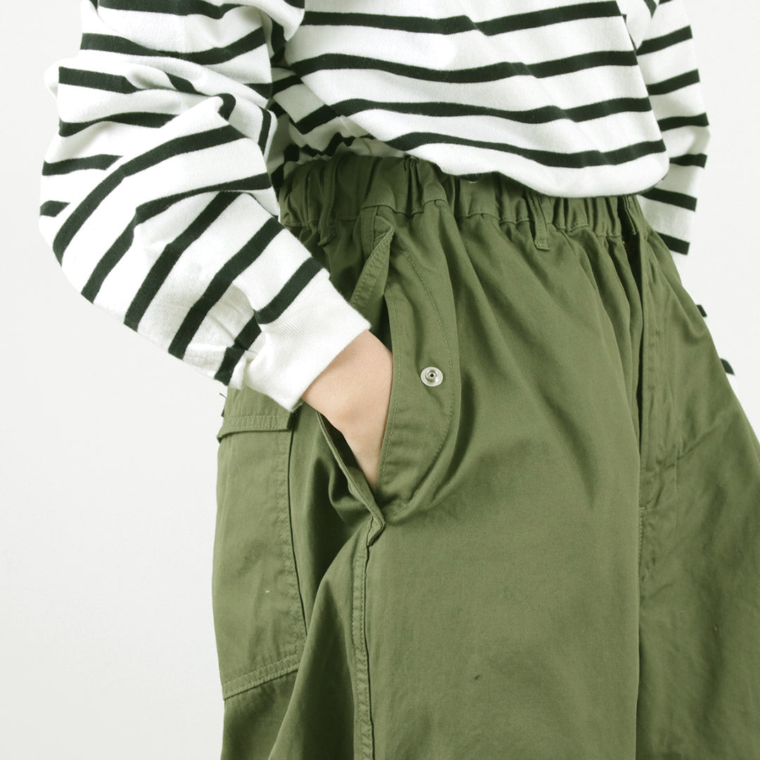 【50%OFF】HARVESTY(ハーベスティ) オーバーパンツ 60/2ギャバ / レディース ボトムス ワイド ゆったり 綿 コットン ミリタリー OVER PANTS【セール】