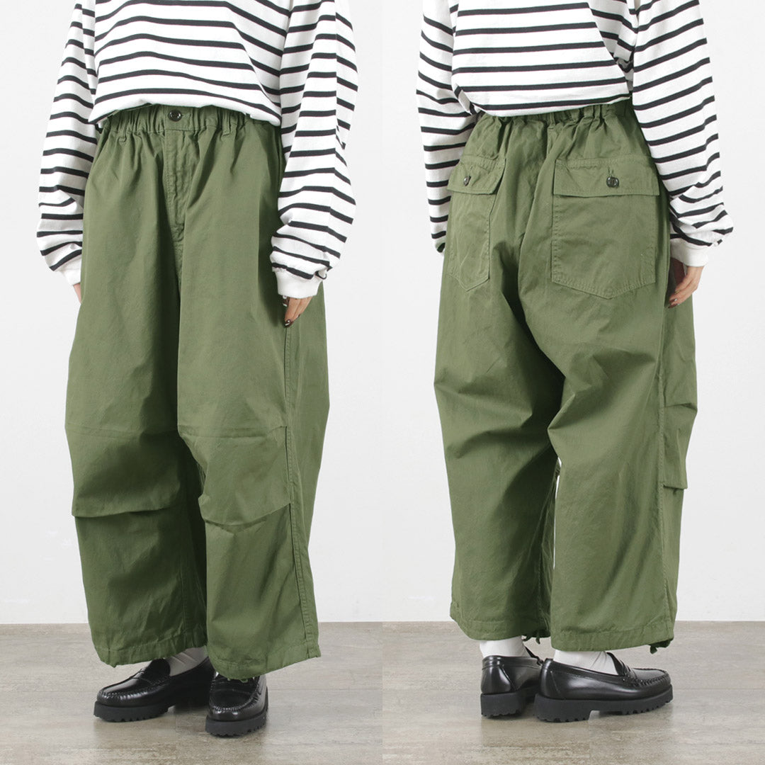 【50%OFF】HARVESTY(ハーベスティ) オーバーパンツ 60/2ギャバ / レディース ボトムス ワイド ゆったり 綿 コットン ミリタリー OVER PANTS【セール】