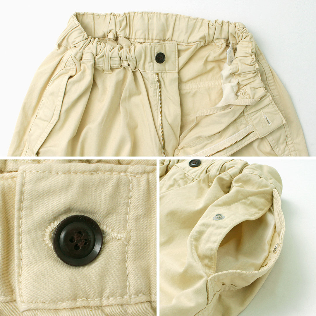 【50%OFF】HARVESTY(ハーベスティ) オーバーパンツ 60/2ギャバ / レディース ボトムス ワイド ゆったり 綿 コットン ミリタリー OVER PANTS【セール】