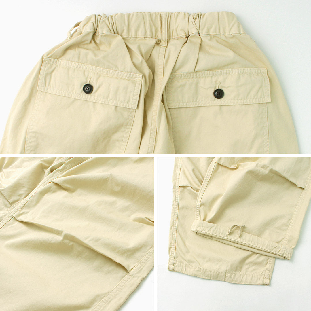 【50%OFF】HARVESTY(ハーベスティ) オーバーパンツ 60/2ギャバ / レディース ボトムス ワイド ゆったり 綿 コットン ミリタリー OVER PANTS【セール】