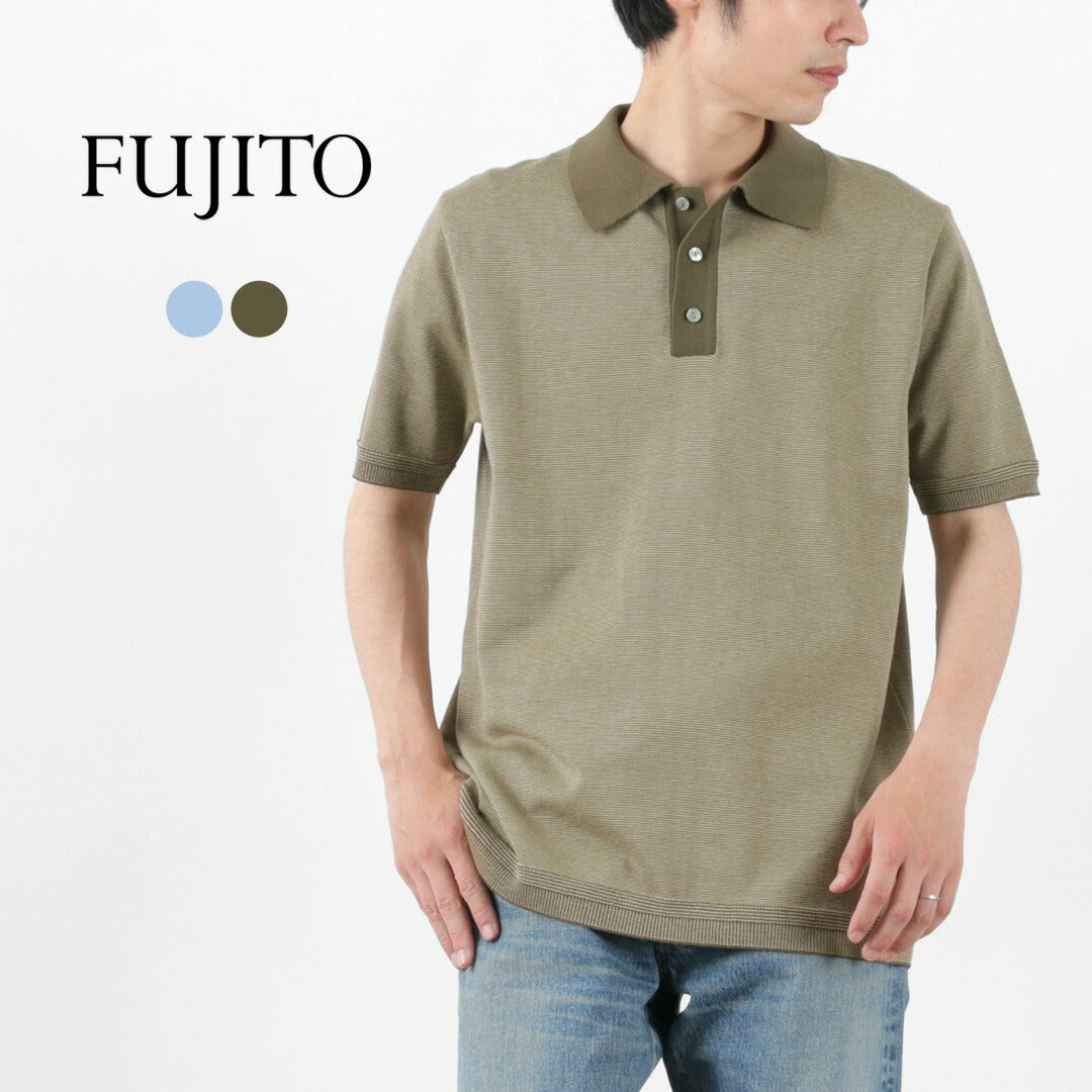 【30%OFF】FUJITO(フジト) ニットポロ Easy