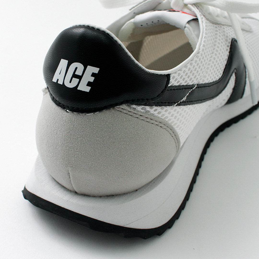 【50%OFF】ACE SNKR(エーススニーカー) メッシュタイプ ラリー スニーカー