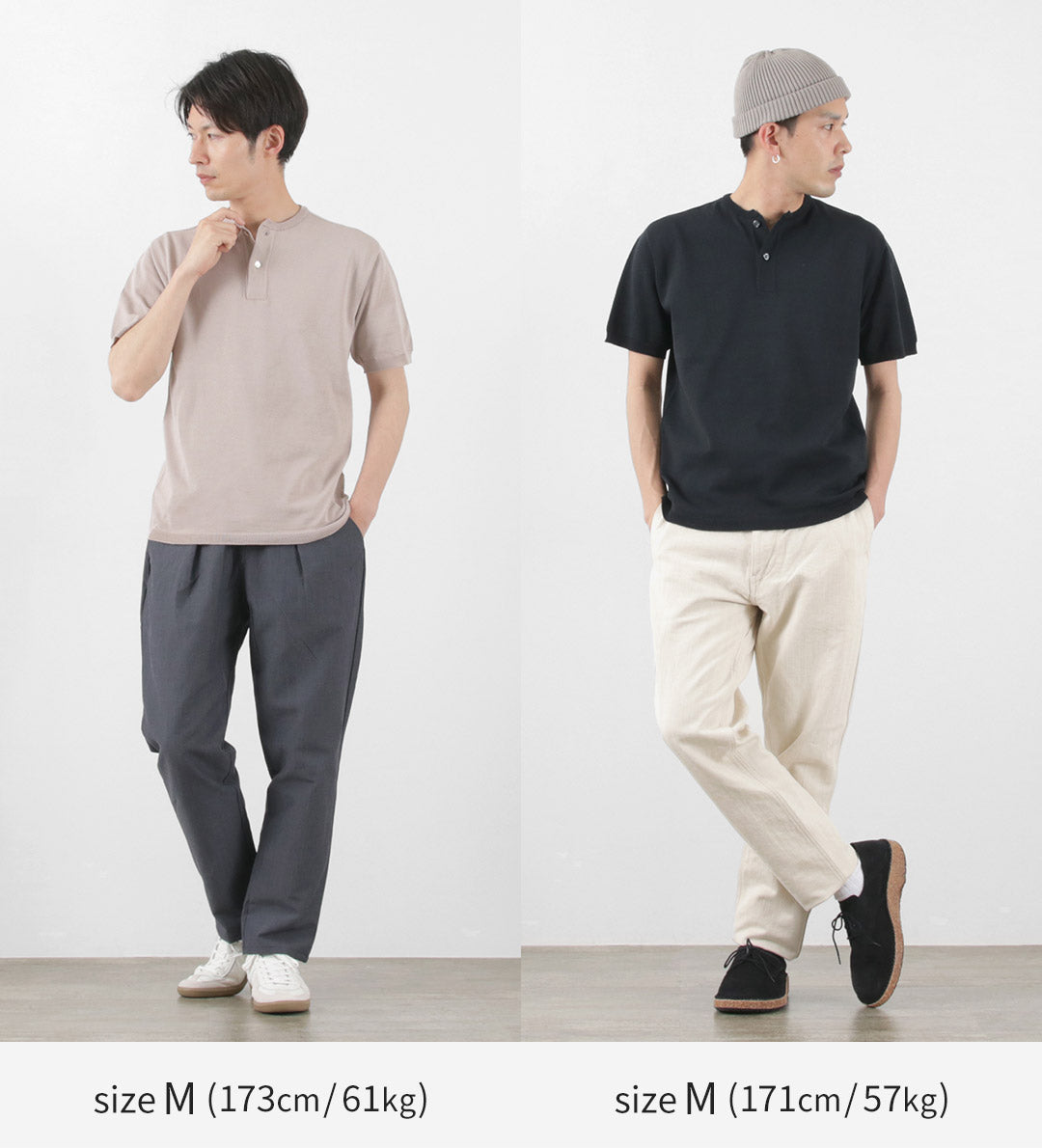 【20%OFF】SOGLIA(ソリア) コットン フィット シームレス ヘンリーネック ニットTシャツ