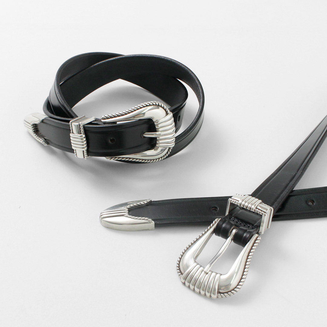 TORY LEATHER(トリーレザー) 3ピース シルバーバックルベルト
