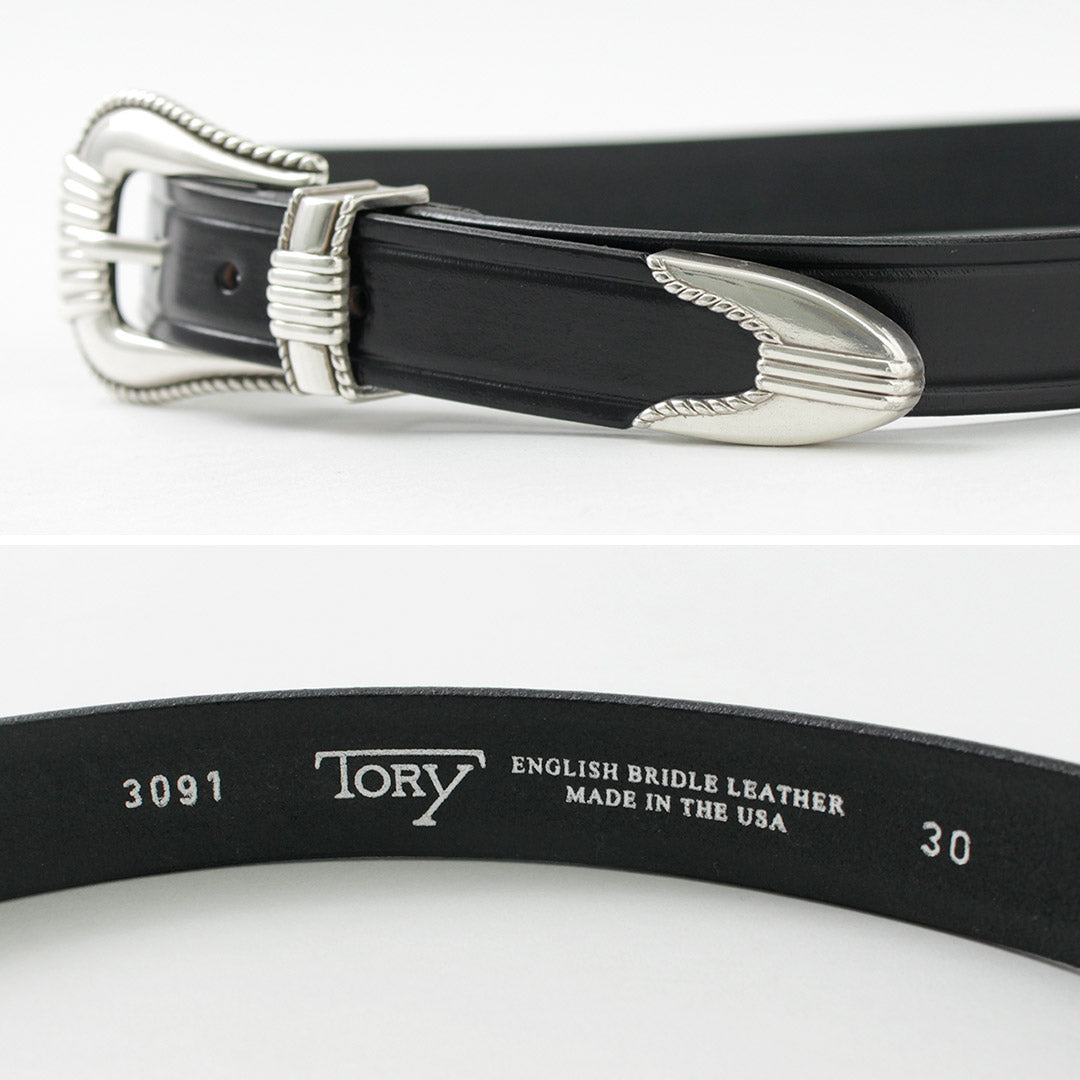 TORY LEATHER(トリーレザー) 3ピース シルバーバックルベルト