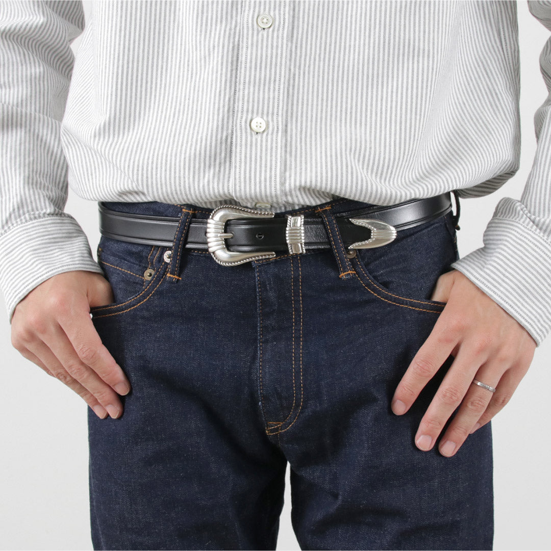 TORY LEATHER(トリーレザー) 3ピース シルバーバックルベルト
