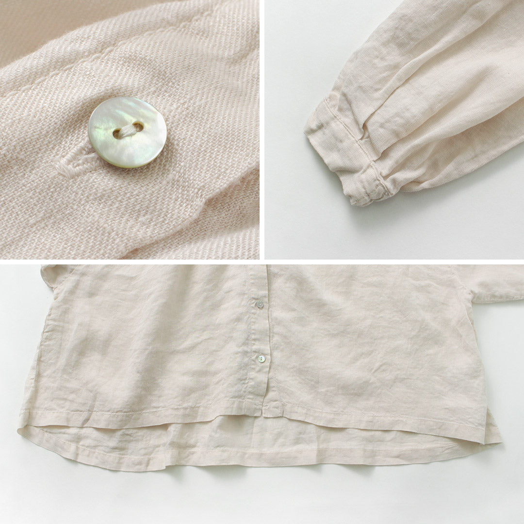 【50%OFF】TUMUGU(ツムグ) ソリトリネン フードブラウス