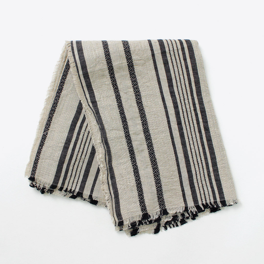 【50%OFF】TUMUGU(ツムグ) ジャガードストライプ ストール