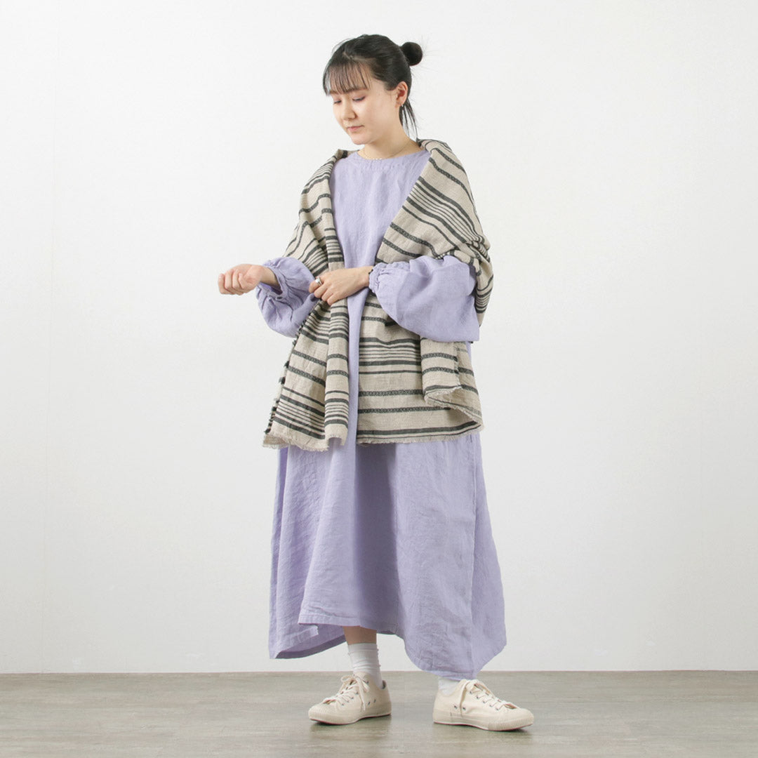 【50%OFF】TUMUGU(ツムグ) ジャガードストライプ ストール