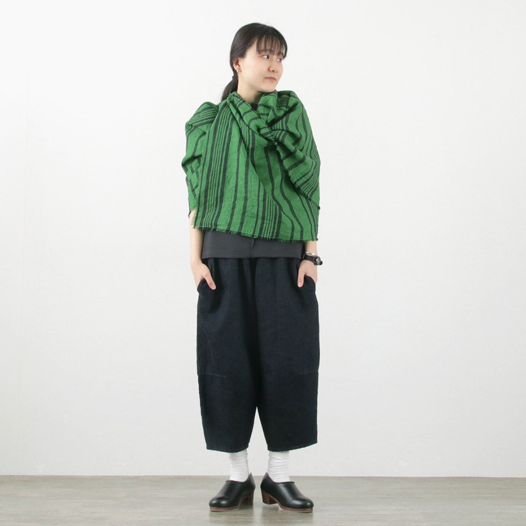 【50%OFF】TUMUGU(ツムグ) ジャガードストライプ ストール