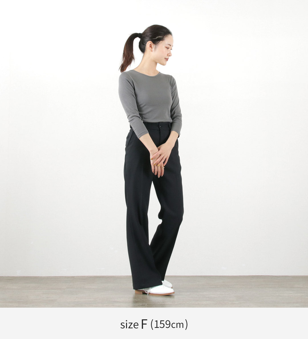【30%OFF】LAITERIE(レイトリー) マハラニフライス V衿 8分袖プルオーバー