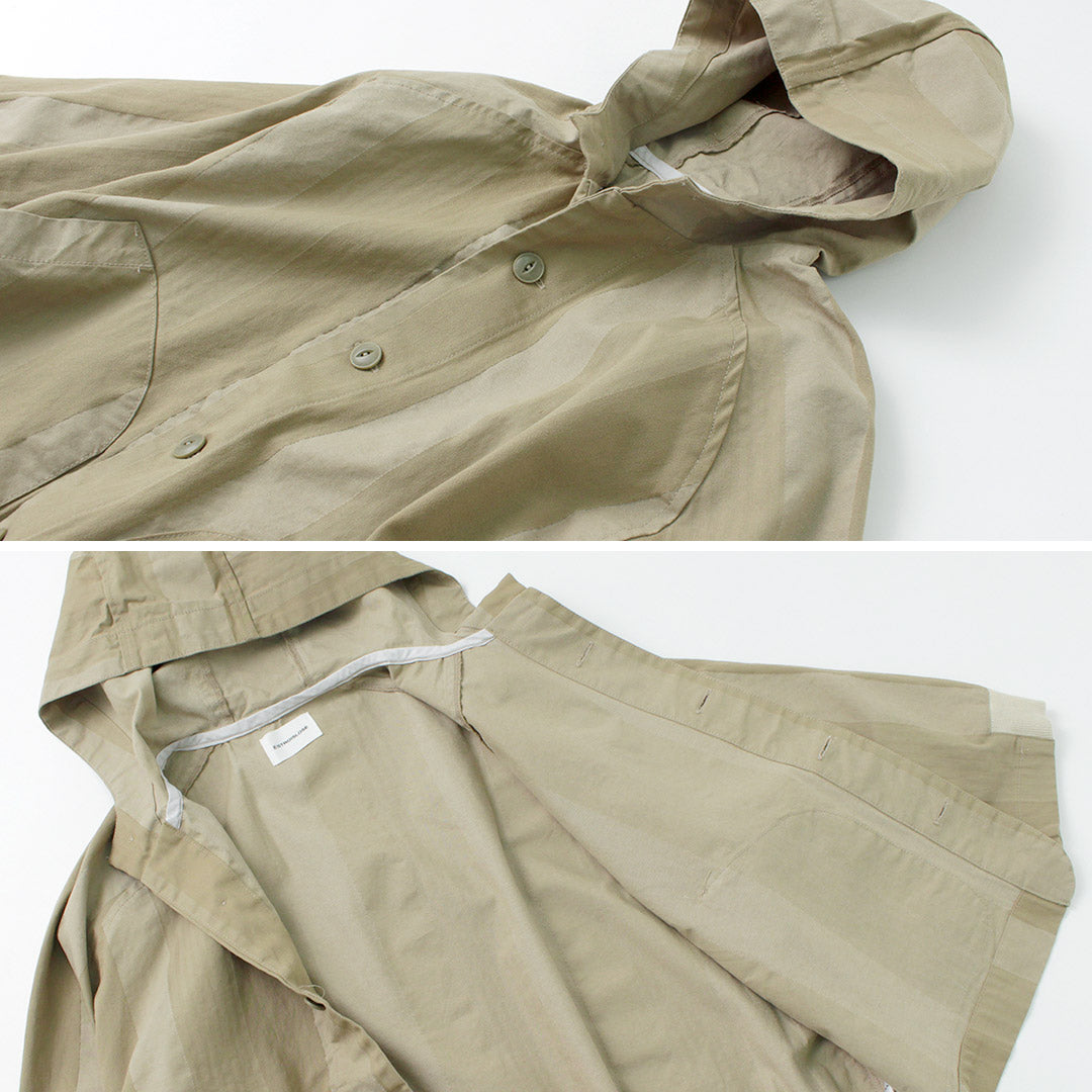 【50%OFF】ESTROISLOSE(エストゥロワルーズ) ドビーストライプ フード付ブルゾン