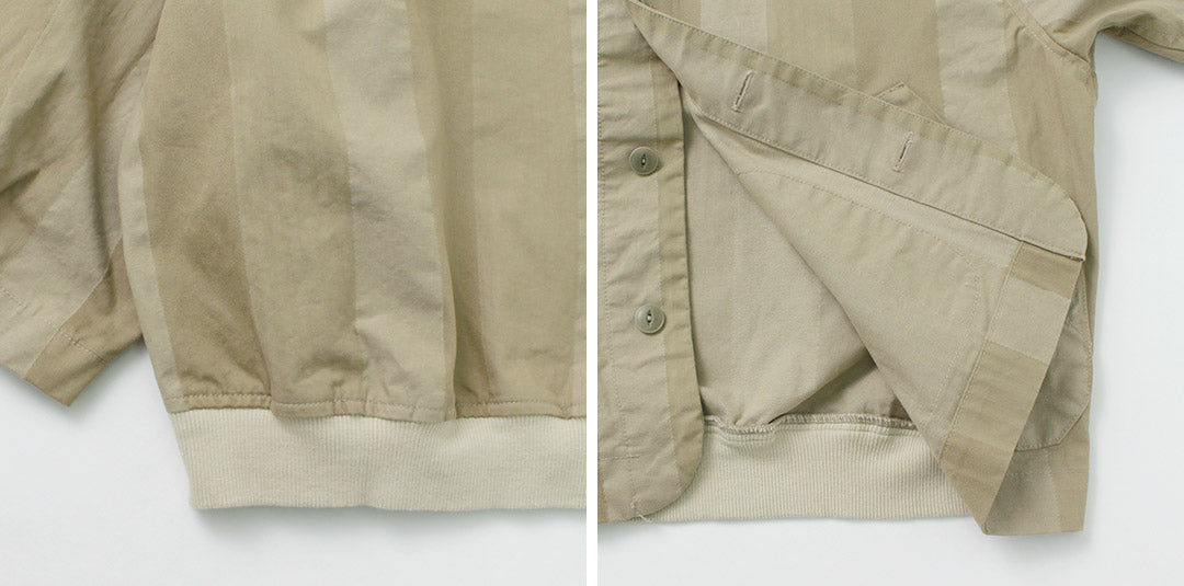 【50%OFF】ESTROISLOSE(エストゥロワルーズ) ドビーストライプ フード付ブルゾン