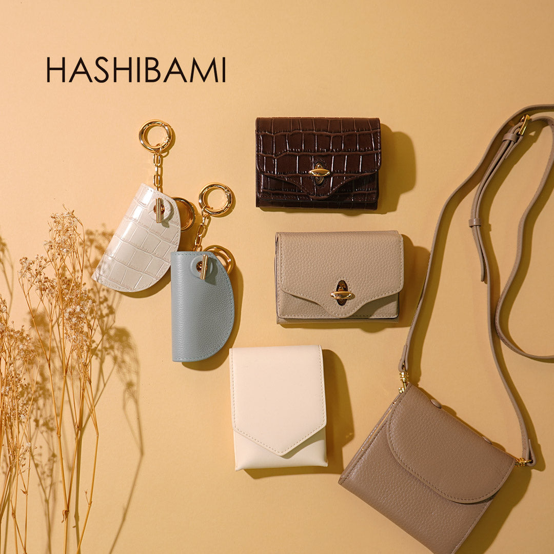 HASHIBAMI(ハシバミ) ニュージーン クロコ型押し 3つ折り財布