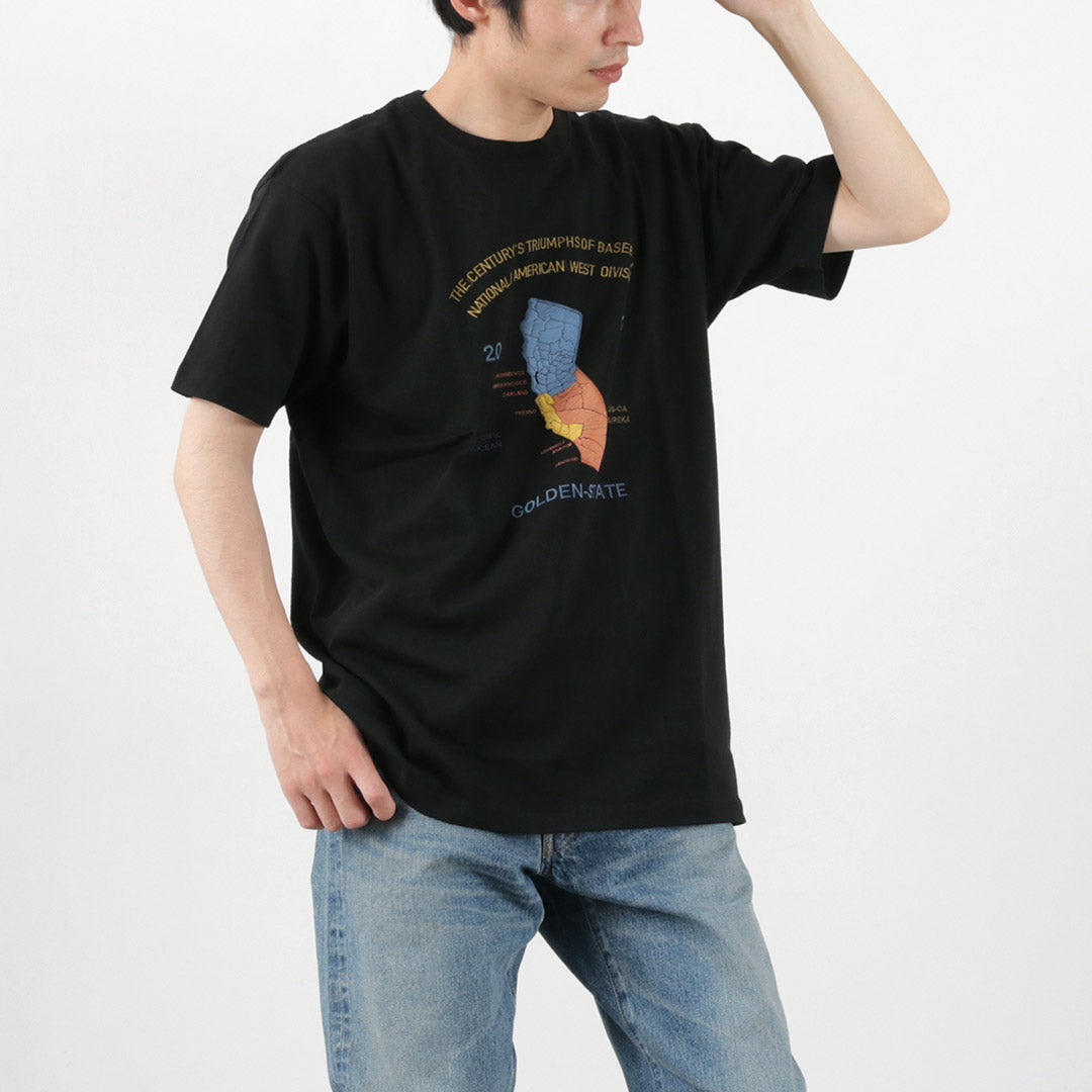【30%OFF】JHANKSON(ジャンクソン) カルフォルニア マップ ショートスリーブ Tシャツ