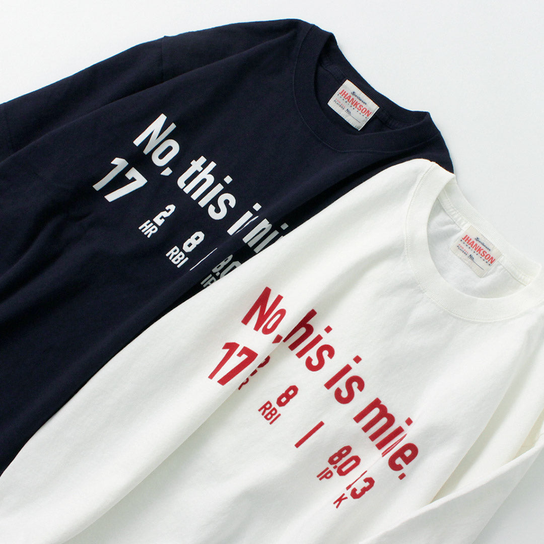 【30%OFF】JHANKSON(ジャンクソン) No,This is Mine. ショートスリーブ Tシャツ