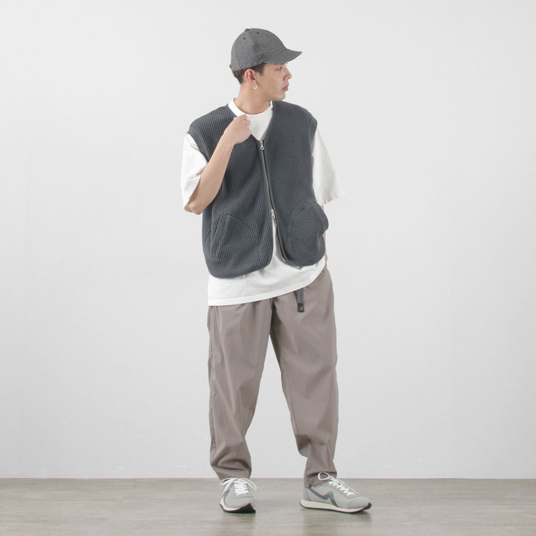 【50%OFF】SI(エスアイ) ワッフル ジップ ベスト