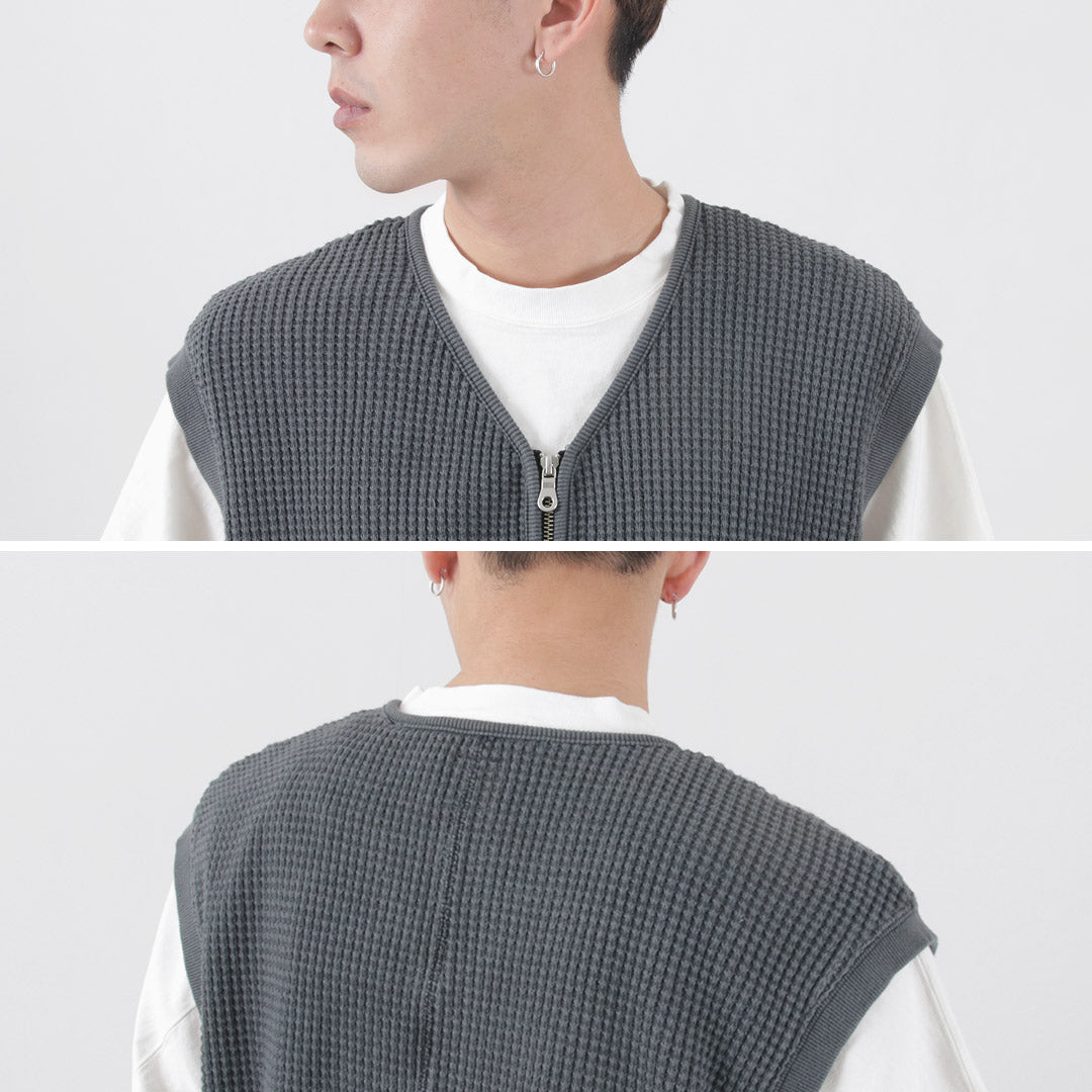 【50%OFF】SI(エスアイ) ワッフル ジップ ベスト
