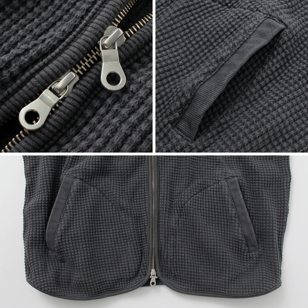 【50%OFF】SI(エスアイ) ワッフル ジップ ベスト