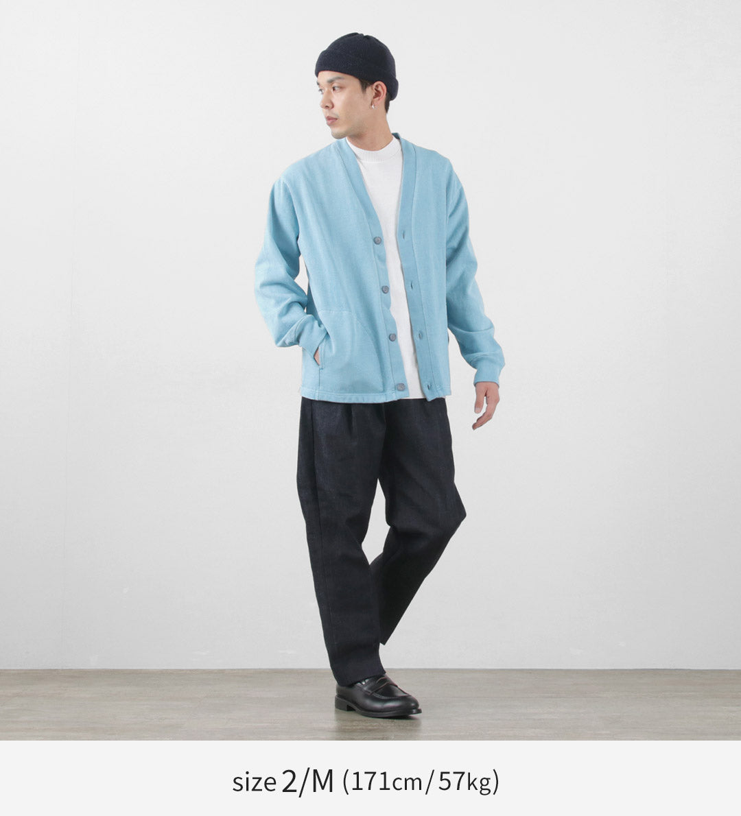 【50%OFF】SI(エスアイ) モス ステッチ ピグメント カーディガン