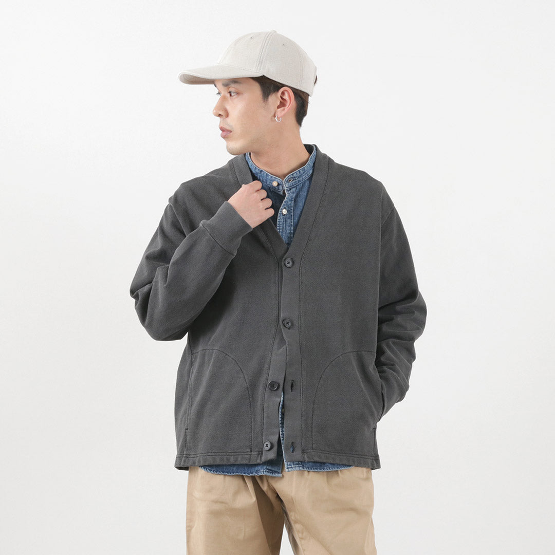 【50%OFF】SI(エスアイ) モス ステッチ ピグメント カーディガン