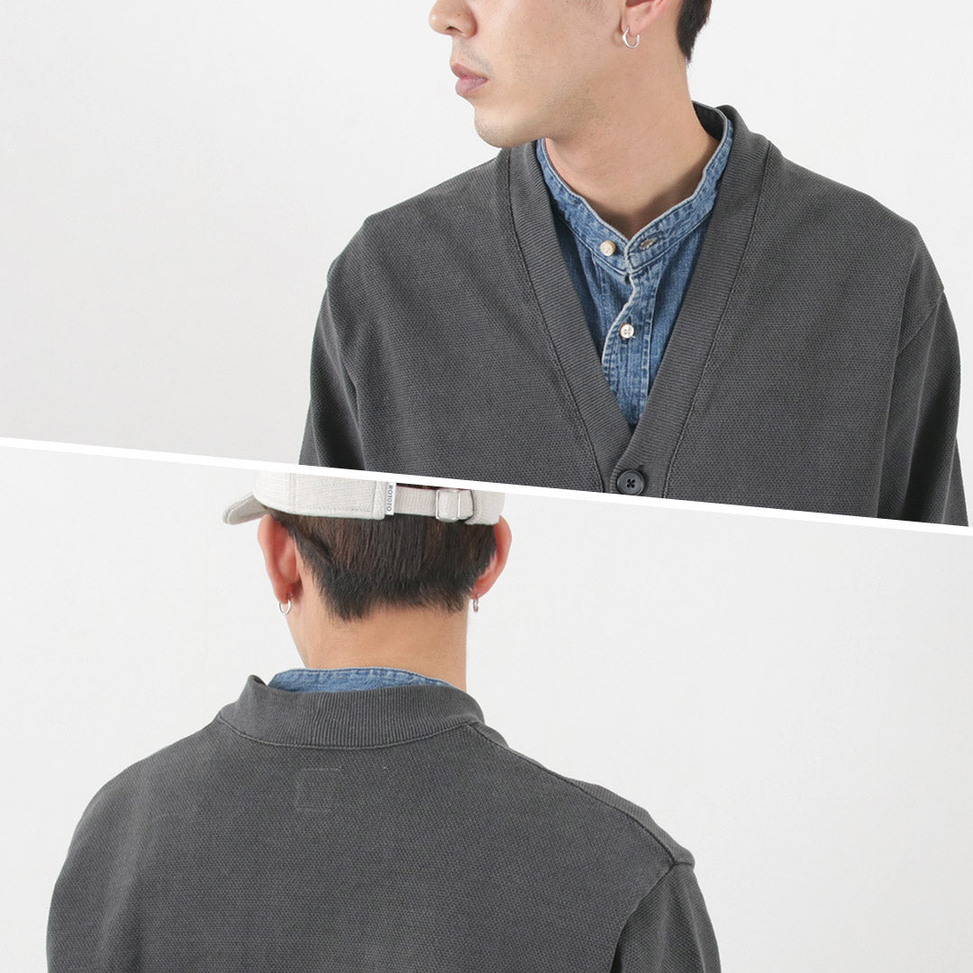 【50%OFF】SI(エスアイ) モス ステッチ ピグメント カーディガン