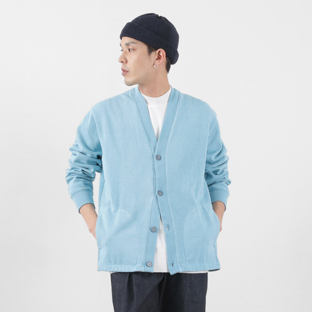 【50%OFF】SI(エスアイ) モス ステッチ ピグメント カーディガン