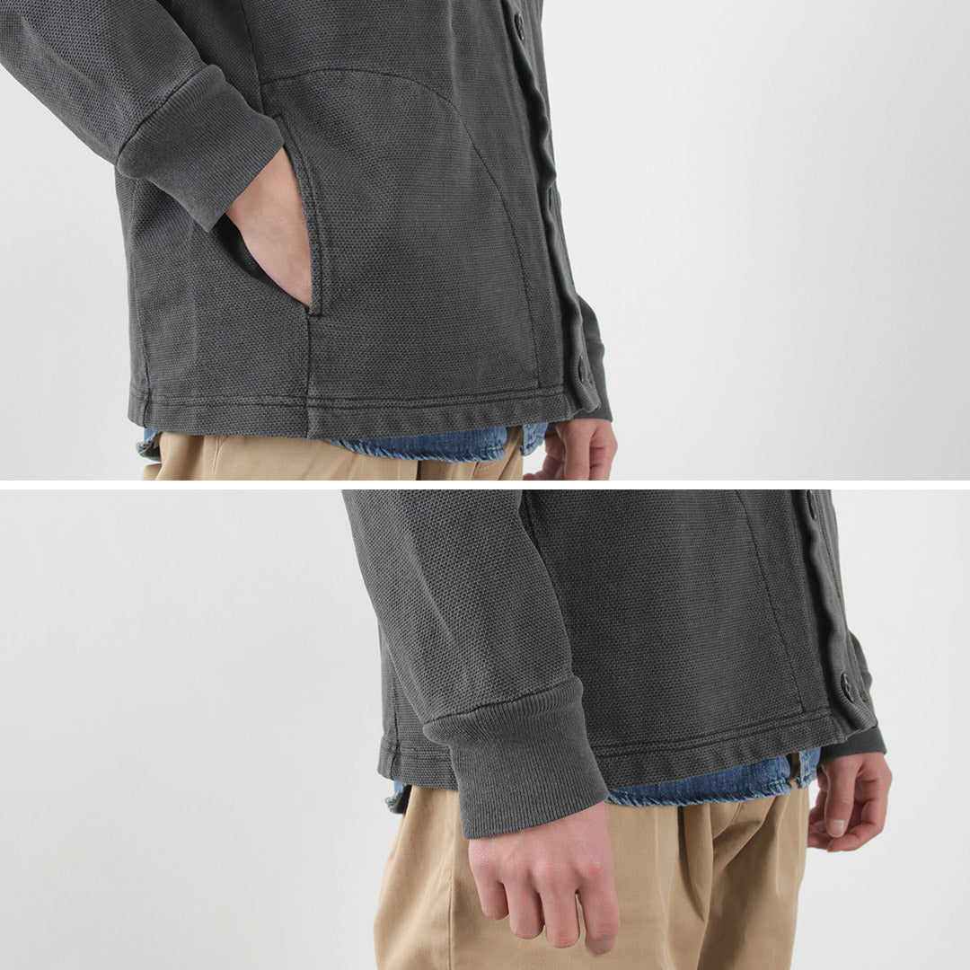 【50%OFF】SI(エスアイ) モス ステッチ ピグメント カーディガン